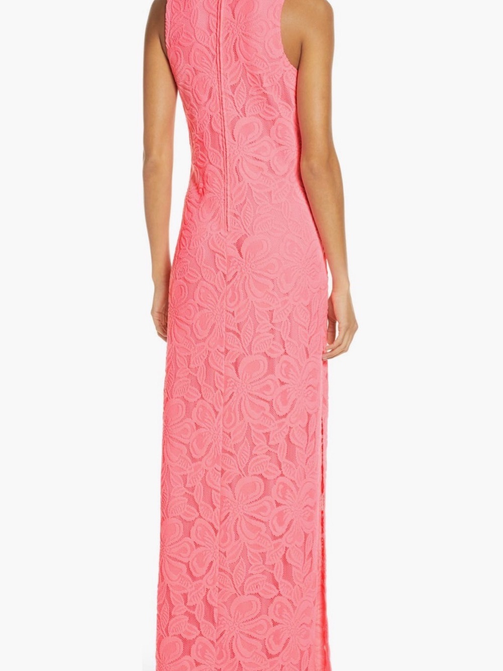 Size 16 Lilly Pulitzer Bright Pink Maxi Dress with Gold Embroidery - Picture 2 of 15